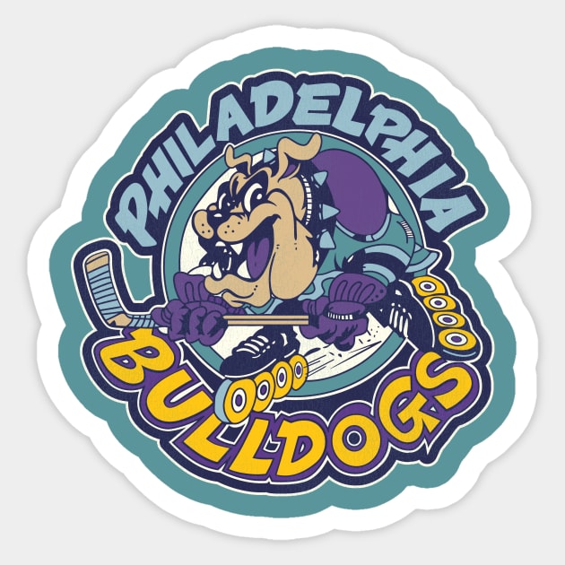 Defunct Philadelphia Bulldogs Roller Hockey Sticker by Defunctland